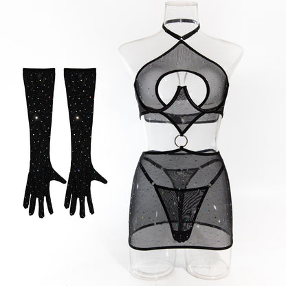 Noir Aperture Glove Dress image 1