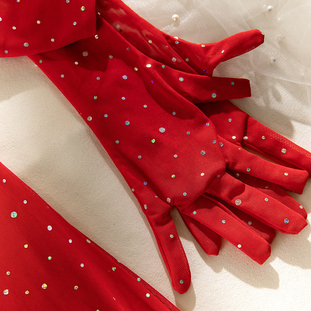 Scarlet Éclat Sequin Bodysuit image 1