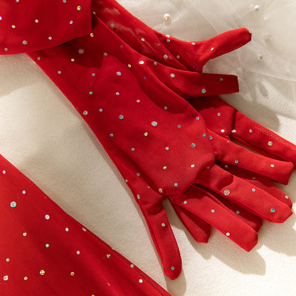 Scarlet Éclat Sequin Bodysuit image 1