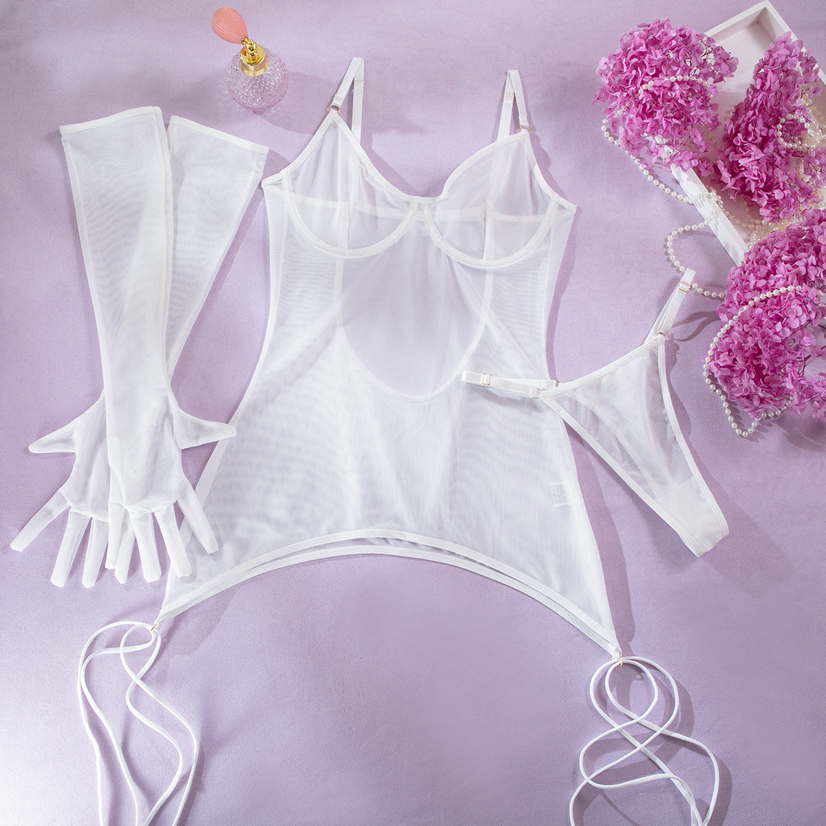Burgundy Veil Tie Set image 4