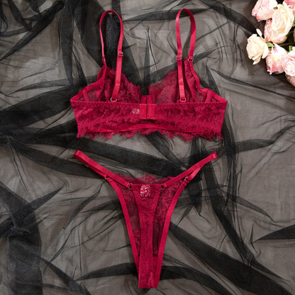 Bordeaux Whisper Lace Set image 6