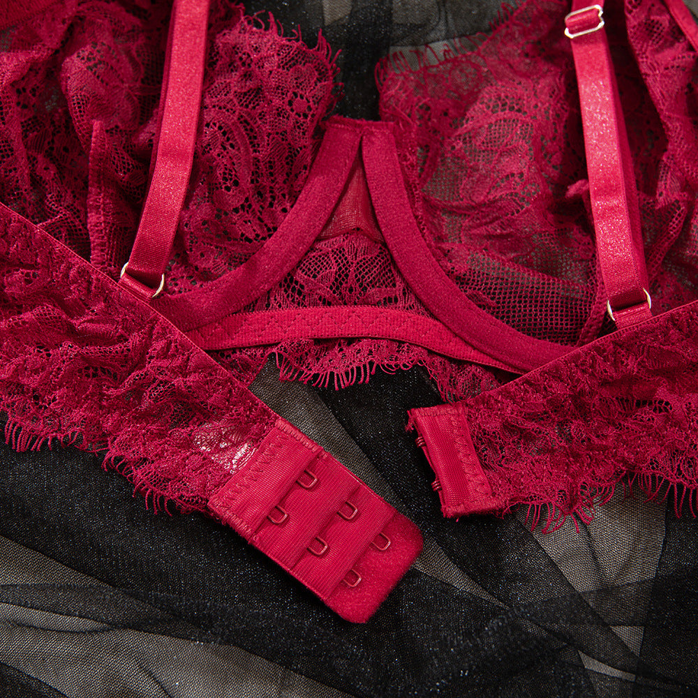 Bordeaux Whisper Lace Set image 7