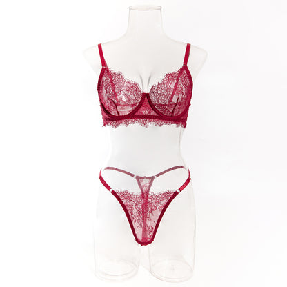 Bordeaux Whisper Lace Set image 10