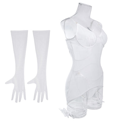 Burgundy Veil Tie Set image 16