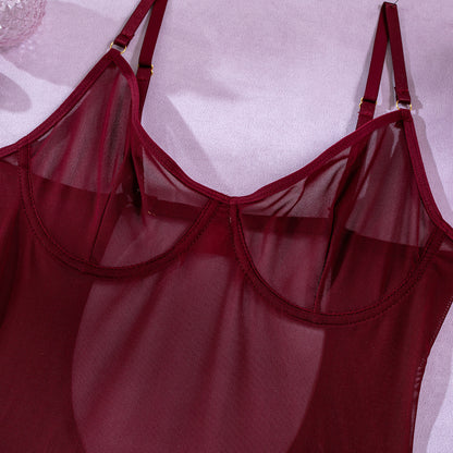 Burgundy Veil Tie Set image 21