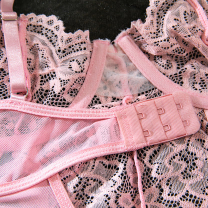 Noir Lattice Lace Bodysuit image 23