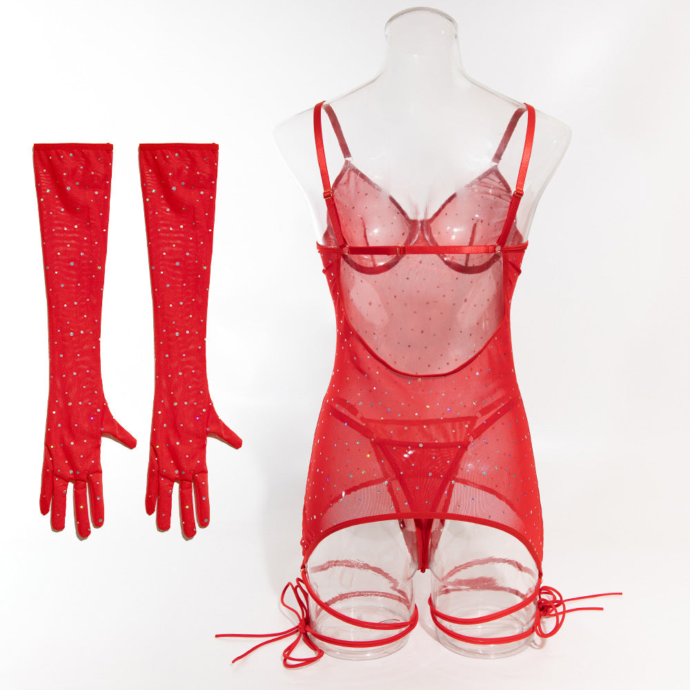 Scarlet Éclat Sequin Bodysuit image 15