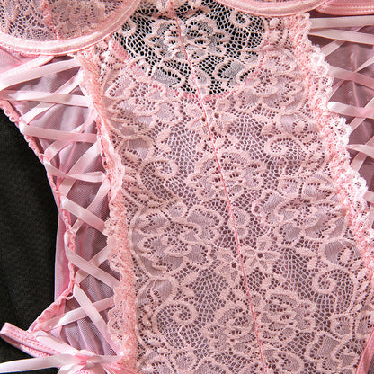 Noir Lattice Lace Bodysuit image 25