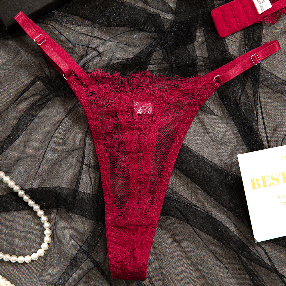 Bordeaux Whisper Lace Set image 13