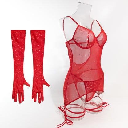 Scarlet Éclat Sequin Bodysuit image 17