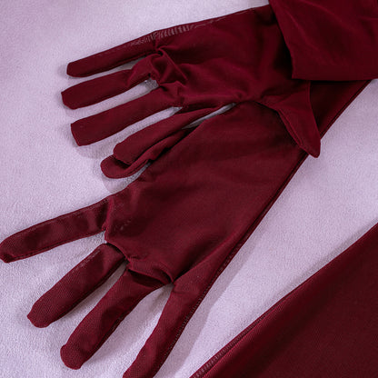 Burgundy Veil Tie Set image 28