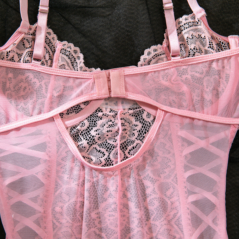 Noir Lattice Lace Bodysuit image 36