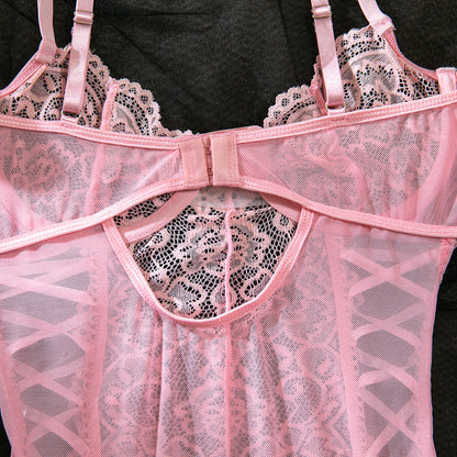 Noir Lattice Lace Bodysuit image 36