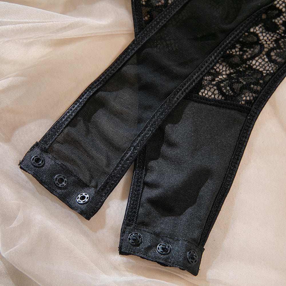 Noir Lattice Lace Bodysuit image 37