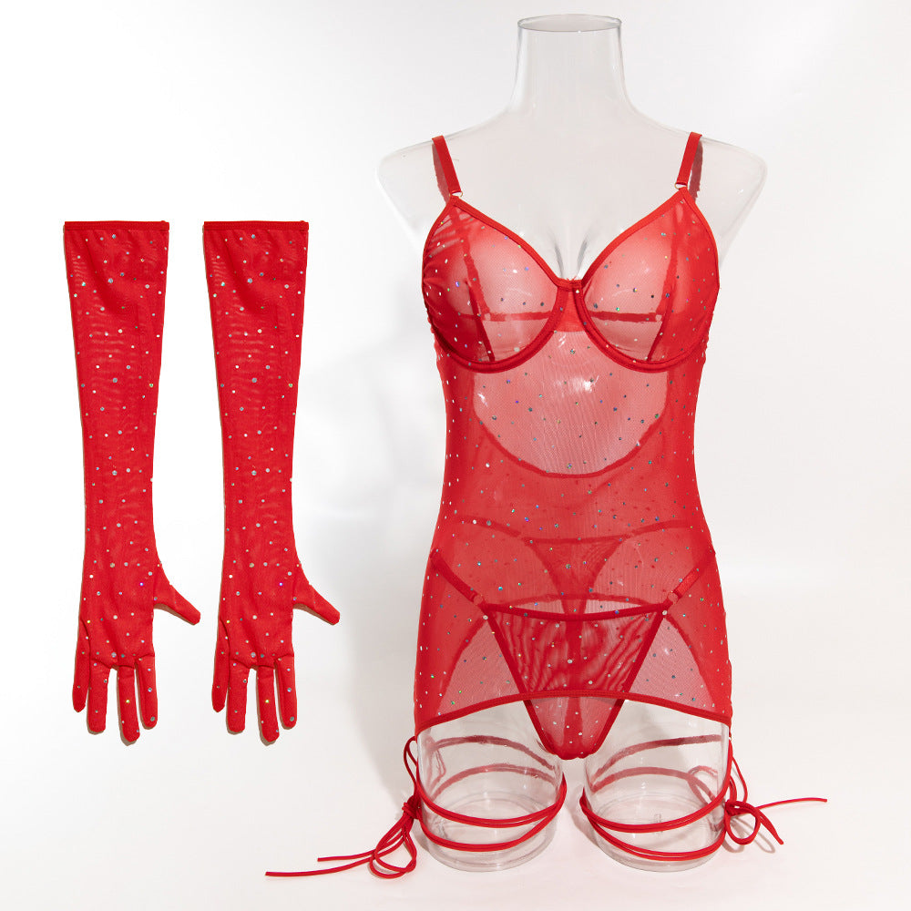 Scarlet Éclat Sequin Bodysuit image 26