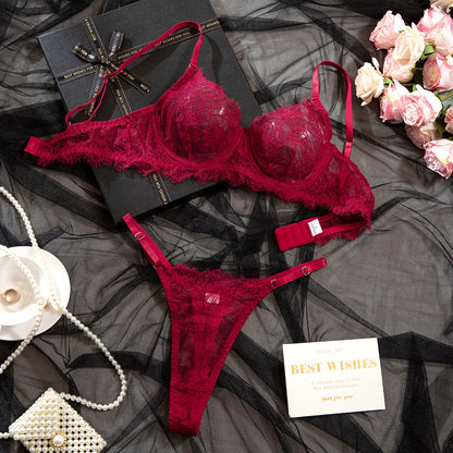 Bordeaux Whisper Lace Set image 16