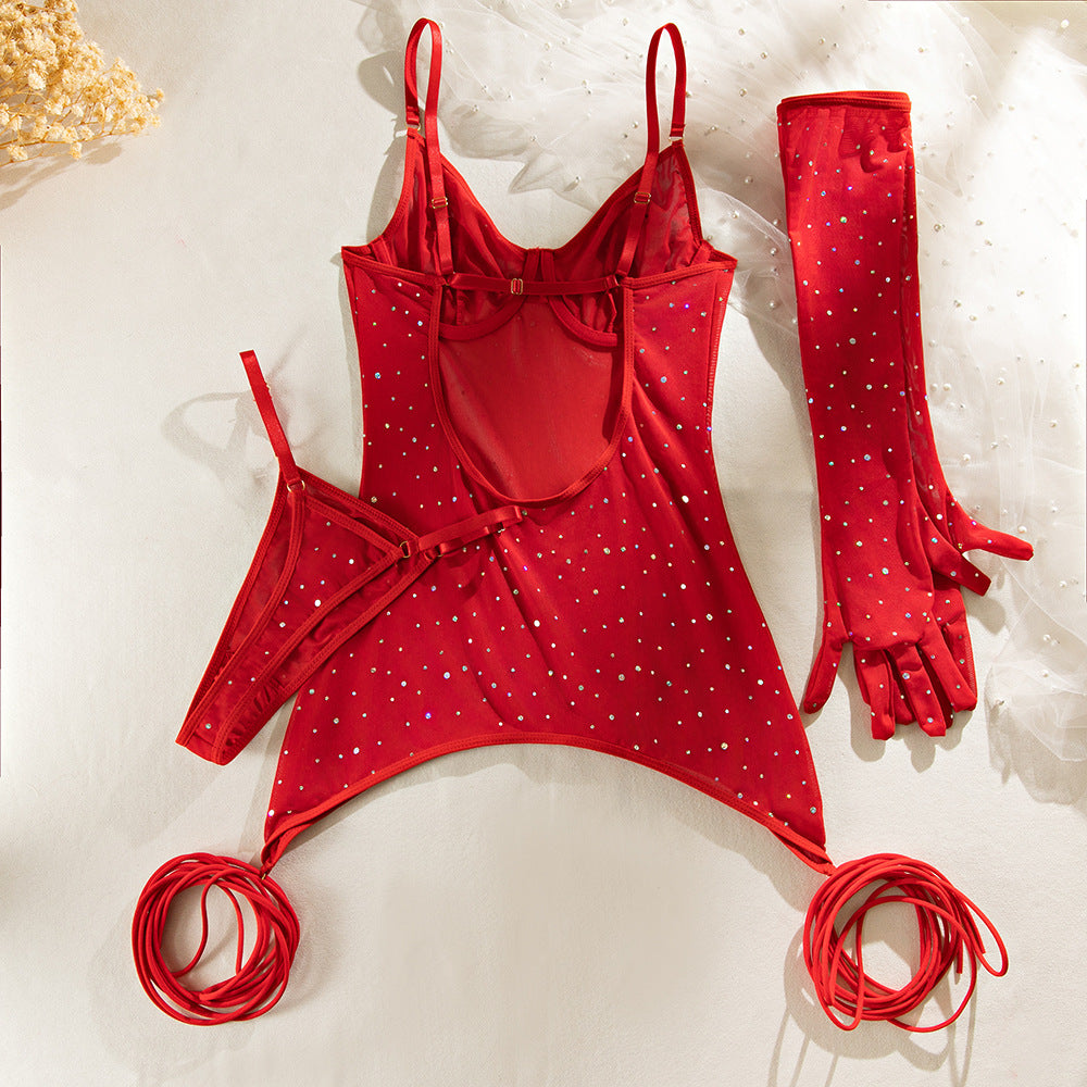 Scarlet Éclat Sequin Bodysuit image 29