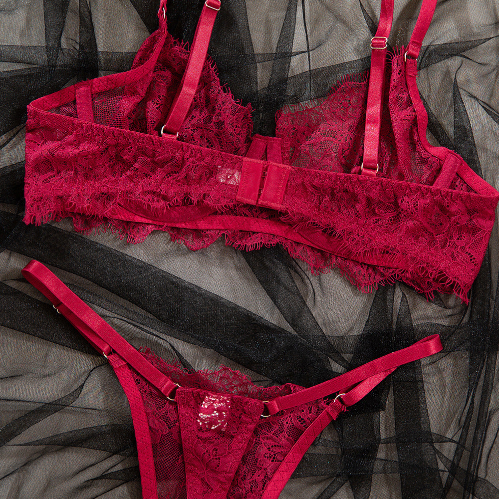 Bordeaux Whisper Lace Set image 17
