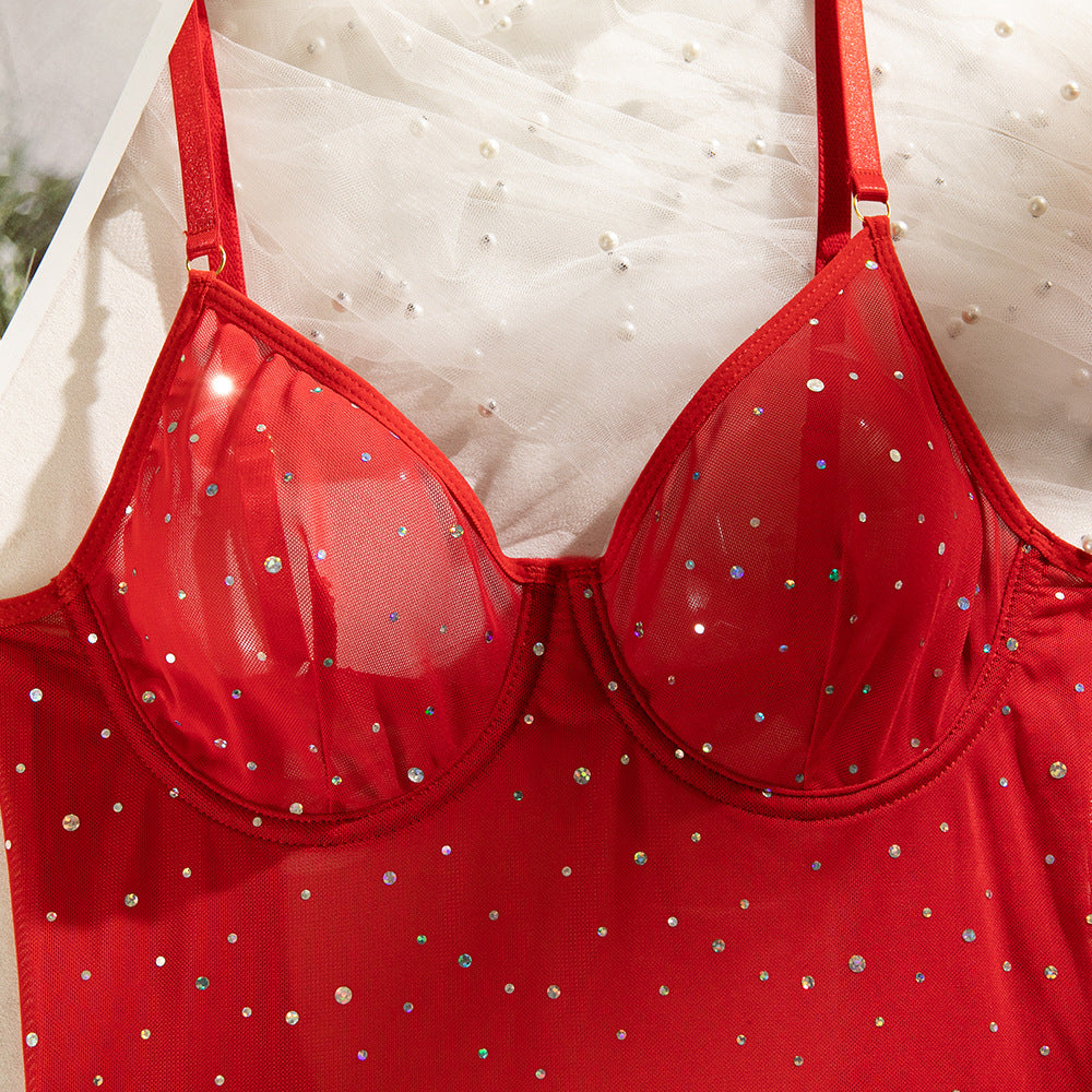 Scarlet Éclat Sequin Bodysuit image 39