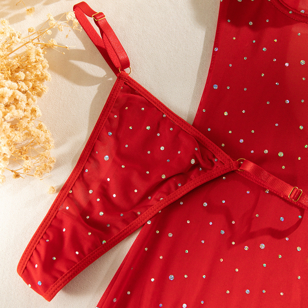 Scarlet Éclat Sequin Bodysuit image 40