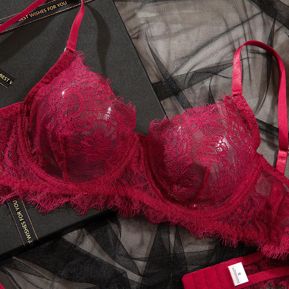 Bordeaux Whisper Lace Set image 21