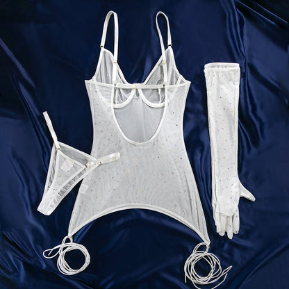 Scarlet Éclat Sequin Bodysuit image 52